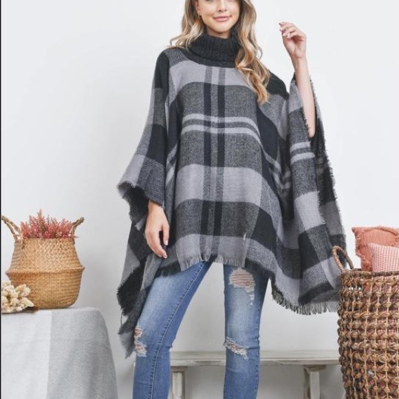 All You Need Plaid Poncho